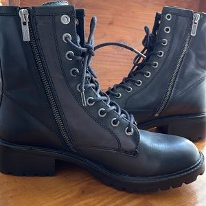 Frye boots 7.5 M Black leather combat boots